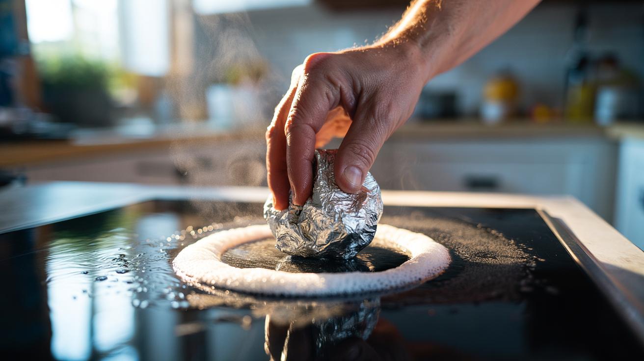 Aluminium foil cleans burnt pans quickly: how friction restores metal shine