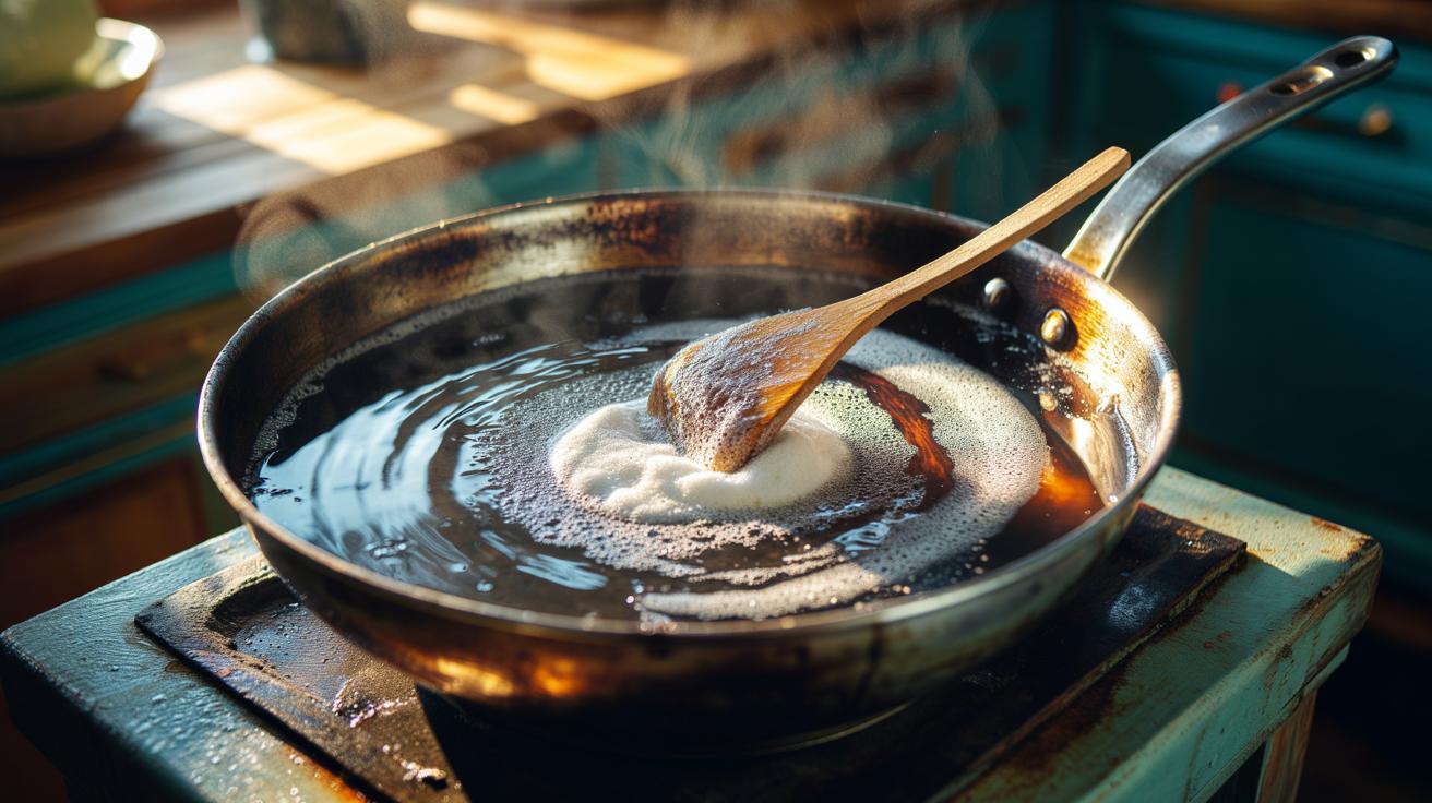 Baking soda soak revives old pans: how alkaline water lifts burnt residue effortlessly