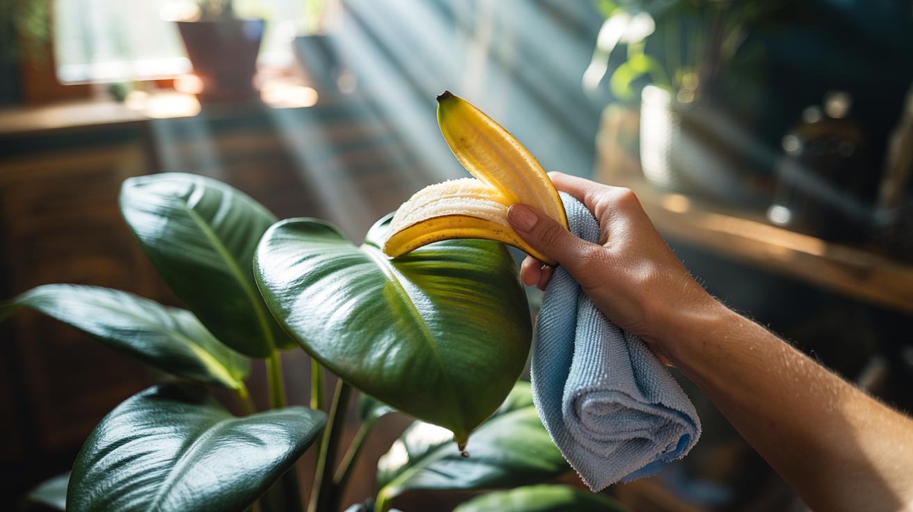 Banana skins polish houseplants: how natural oils make leaves shine effortlessly