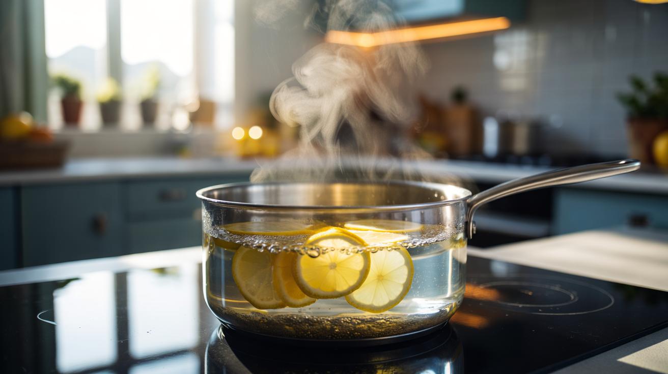 Boiling lemon slices freshens kitchens: how natural oils clean the air