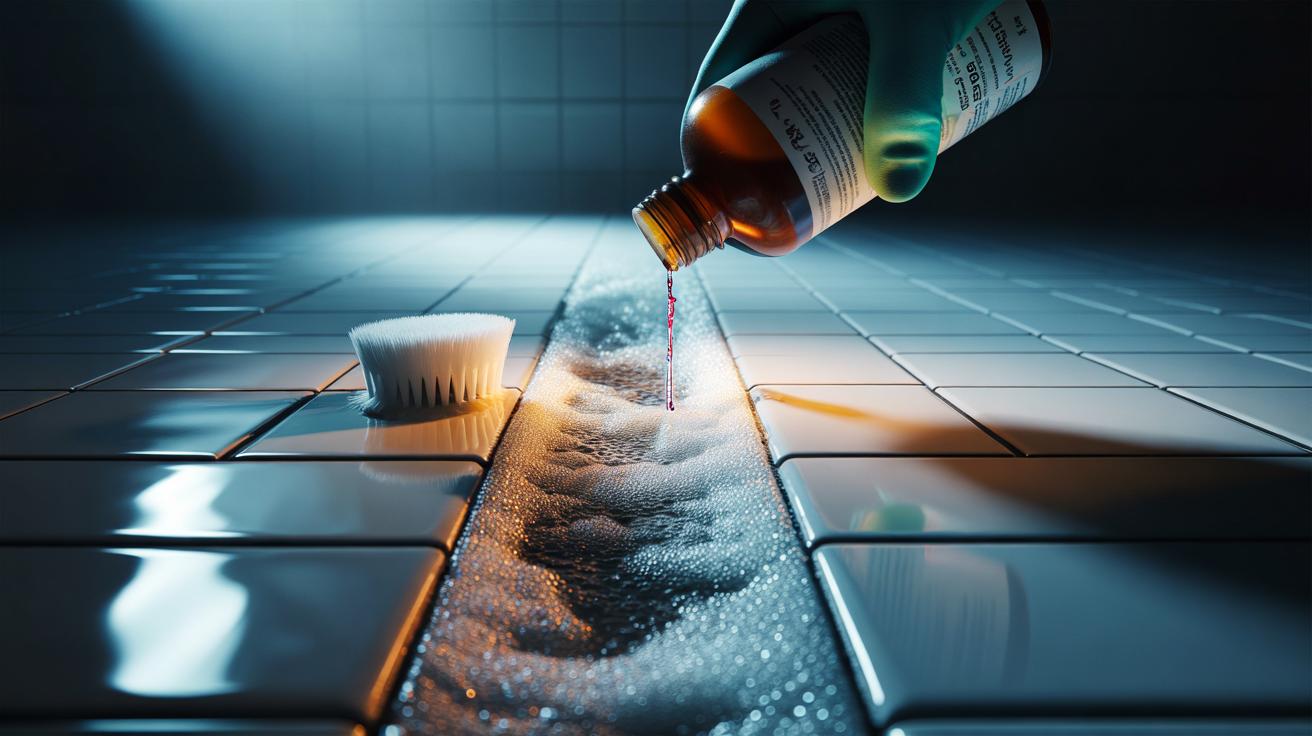 How hydrogen peroxide brightens tile grout: the bubbling action that lifts stains