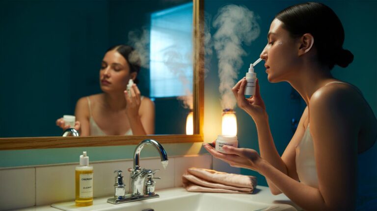 Illustration of the 3-step night routine that keeps skin glowing naturally