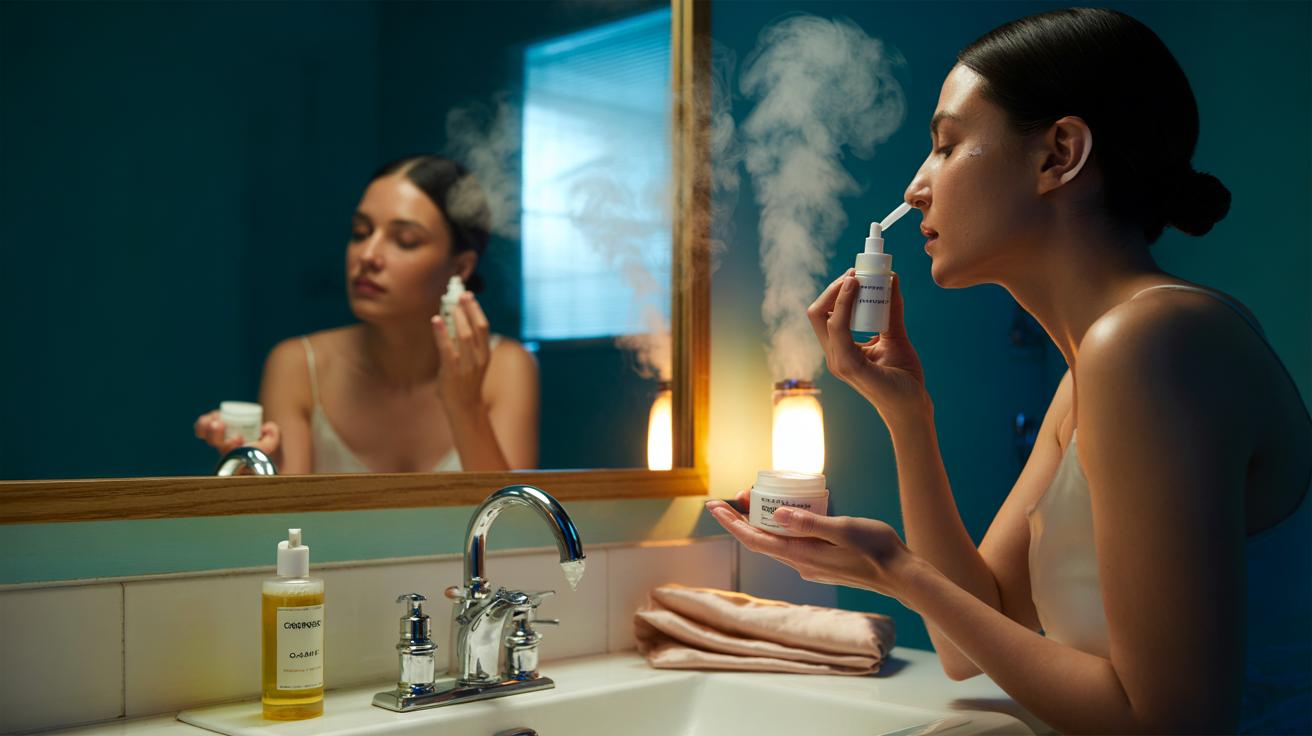 Illustration of the 3-step night routine that keeps skin glowing naturally