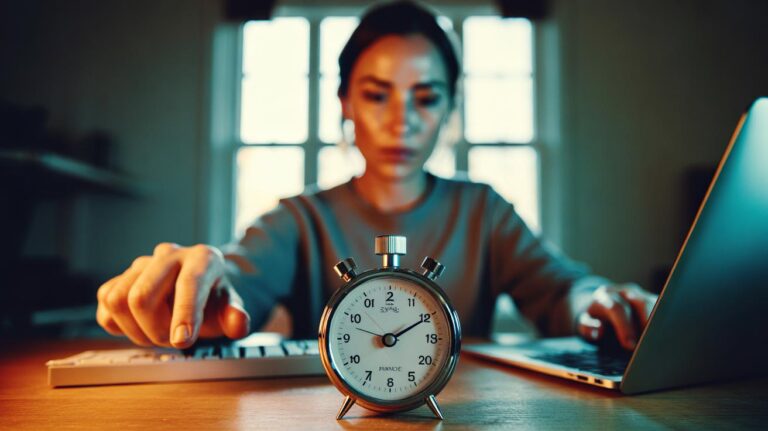 Illustration of the 5-minute rule that stops procrastination before it starts