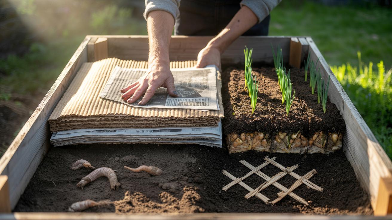 The cardboard-and-newspaper method that prevents weeds in raised beds: how layering blocks light