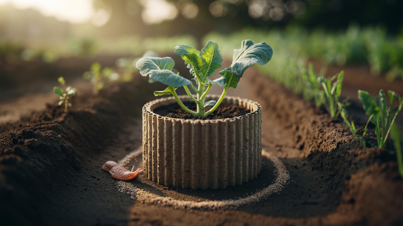 The cardboard collar protects seedlings: how a simple ring stops pests chewing stems