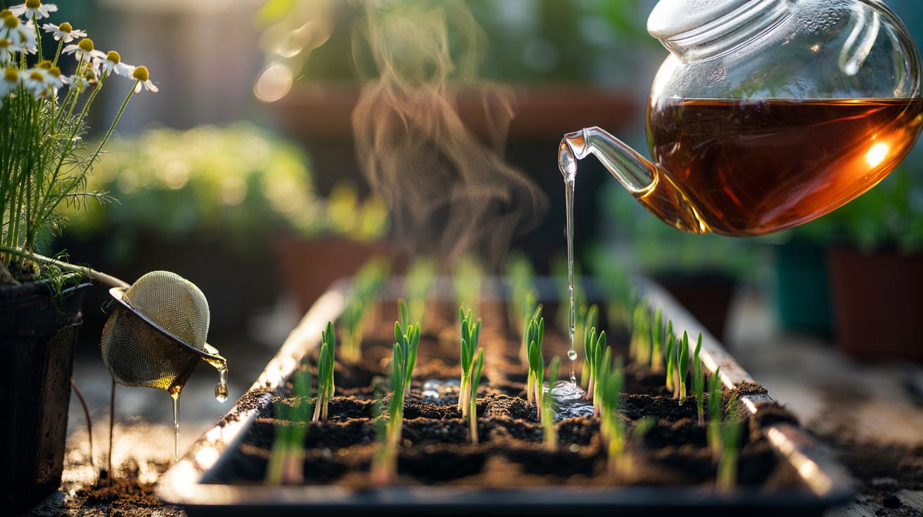 The chamomile tea soak heals seedling damping-off: why antifungal properties protect sprouts