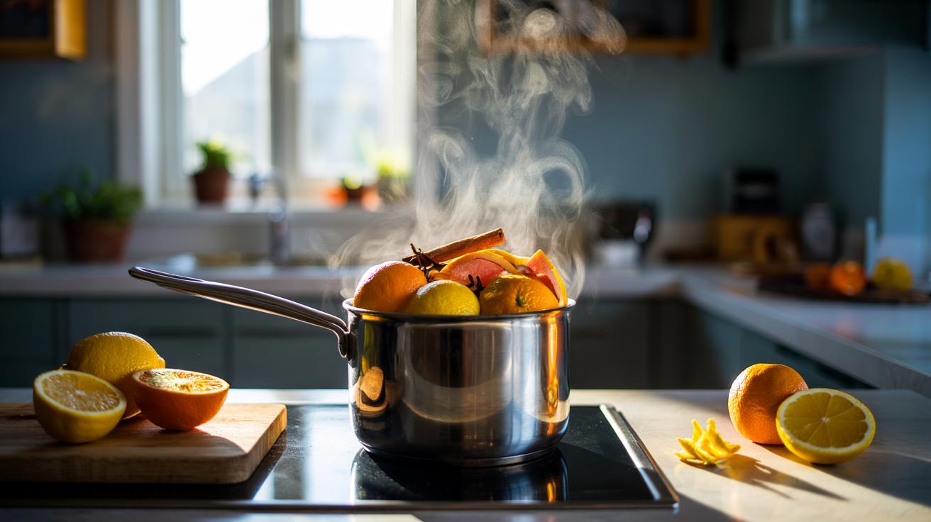 The citrus-peel simmer that removes cooking smells instantly
