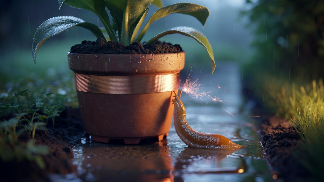 The copper tape ring that slugs will never cross : how tiny electric charges deter them safely