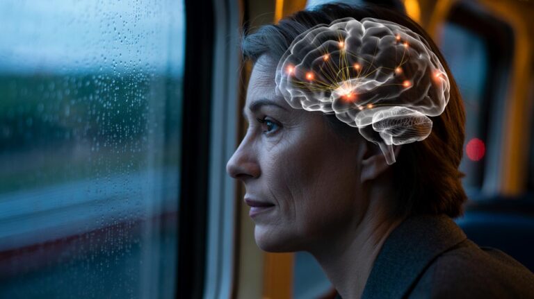 Illustration of the brain's default mode network during rest