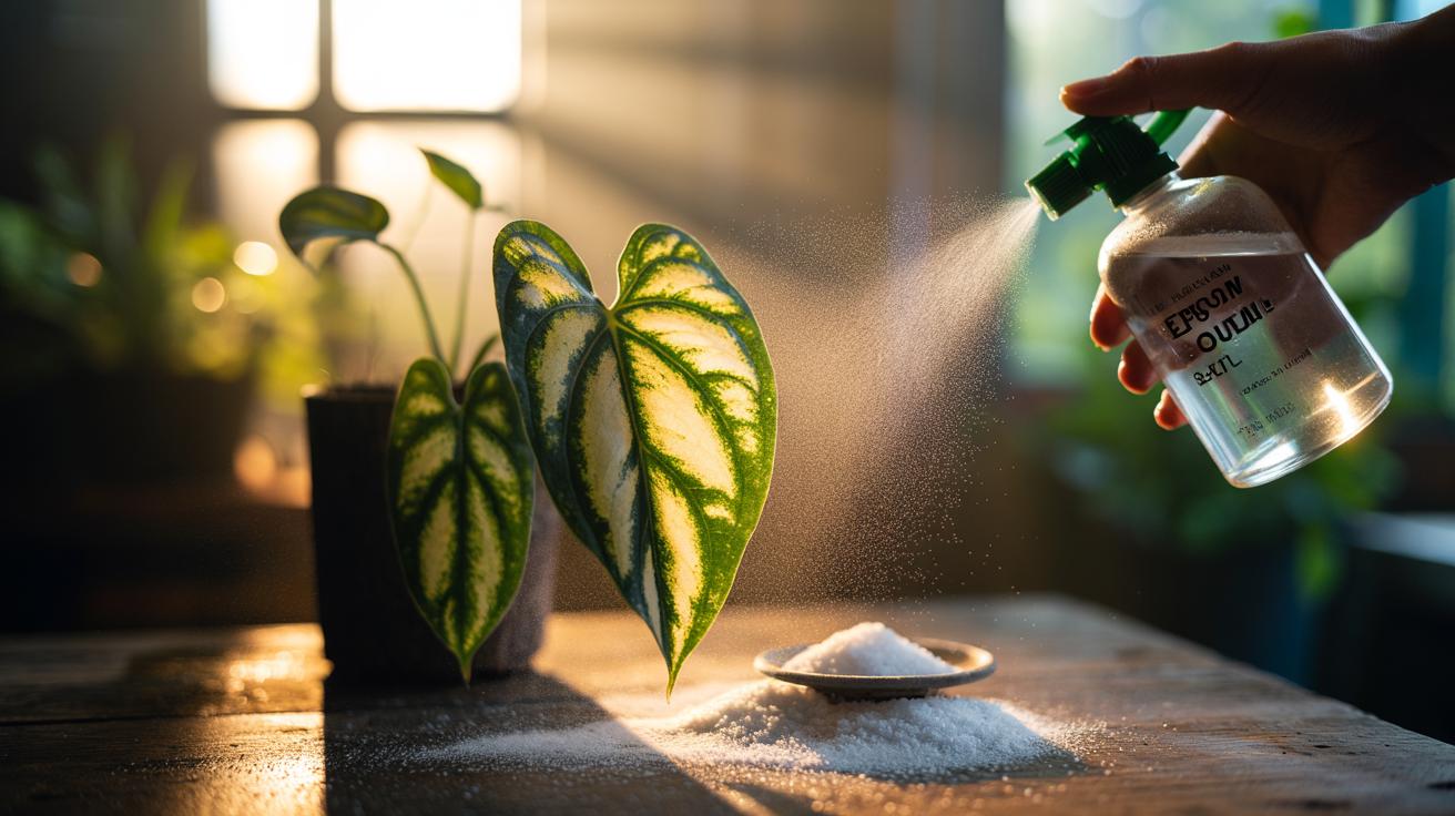 The epsom-water rinse that revives yellowing leaves: why magnesium restores green pigments