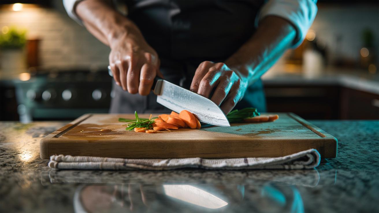 The folded towel under cutting boards that stops slipping : how it creates an immediate non-slip surface