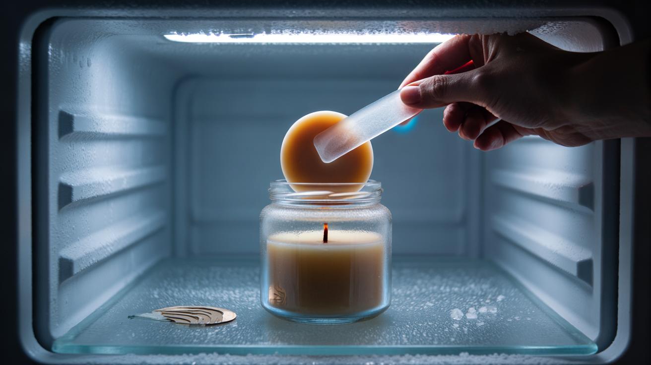 The freezer trick that lifts candle wax off glass quickly