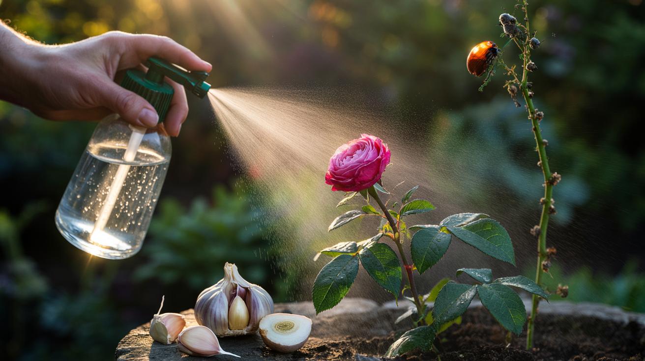 The garlic-water spray protects roses: how natural sulphur repels common pests