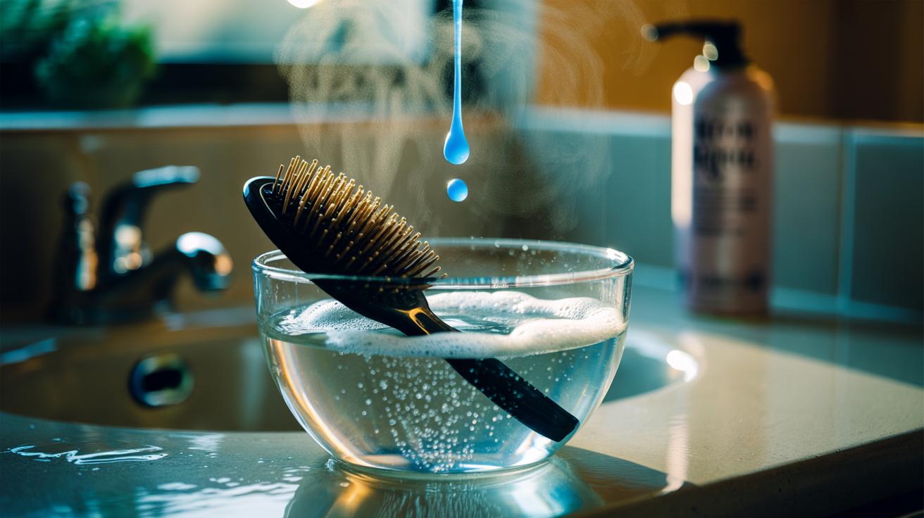 The hot water + dish soap that cleans brushes fast : how it dissolves hairspray