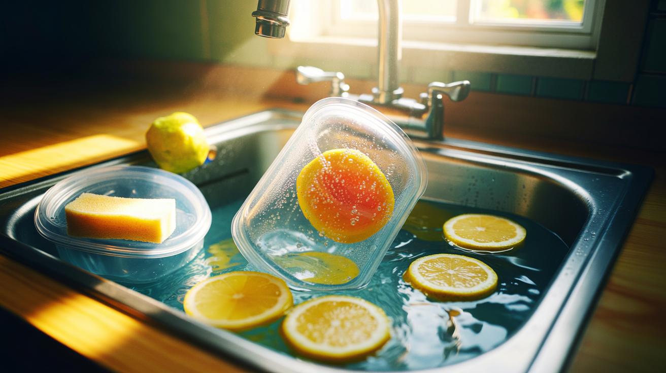 The lemon-and-water soak that brightens plastic containers: how natural acids lift orange staining