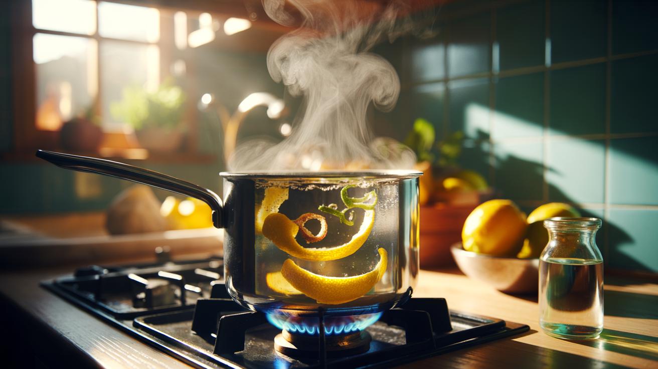 The lemon peel simmer that freshens kitchens : how citrus steam kills odours