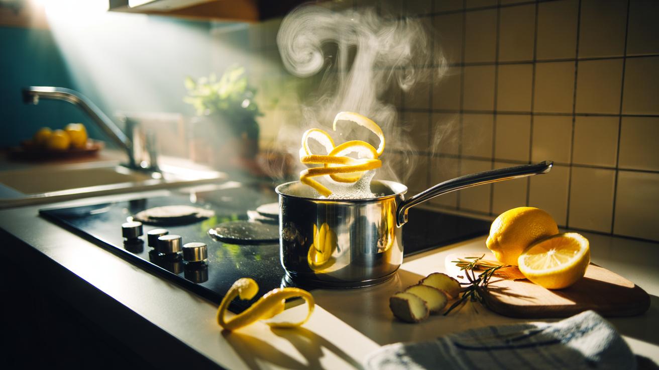 The lemon-rind simmer freshens kitchens: how citrus vapour removes stale smells