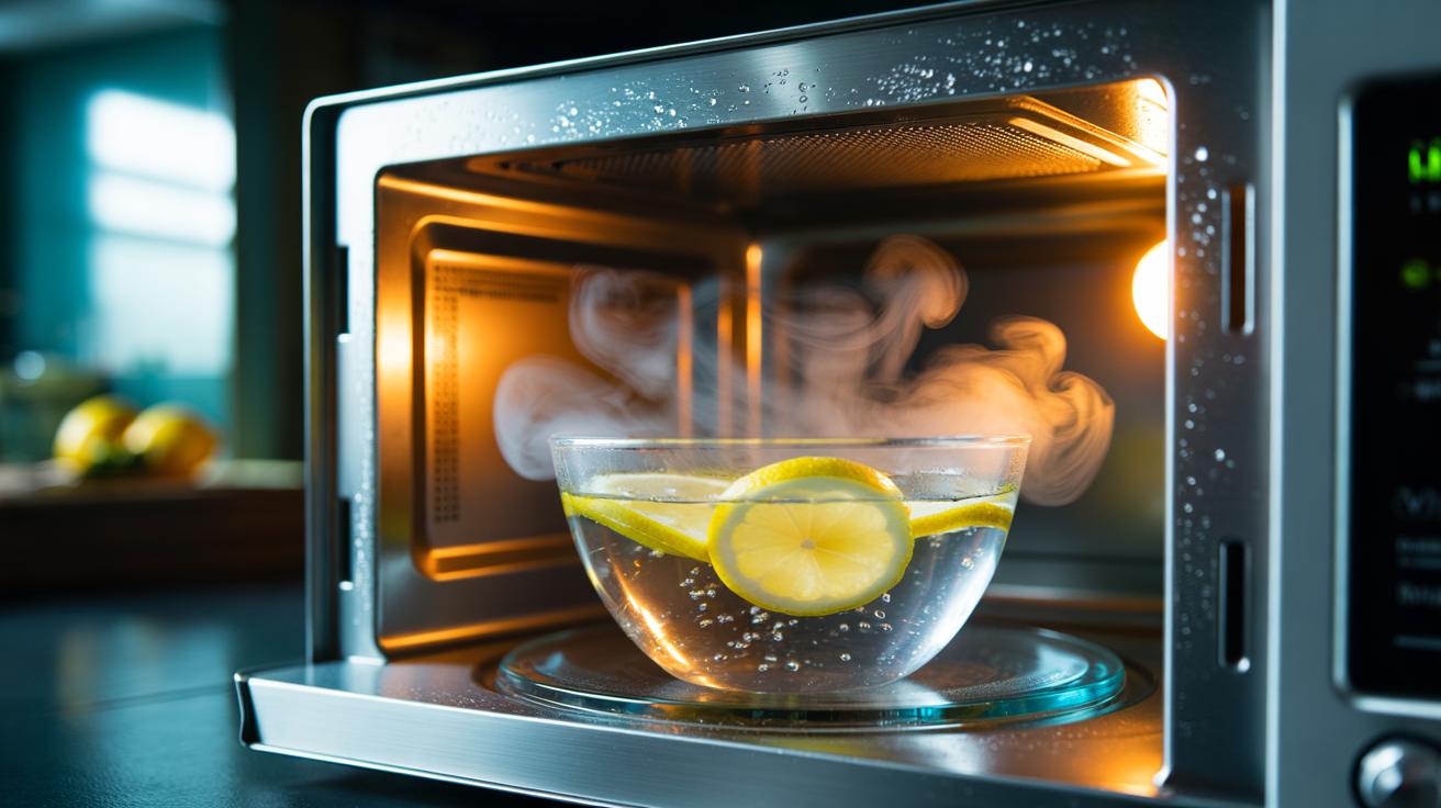 The lemon-salt microwave trick deodorises instantly: how rising steam purifies air