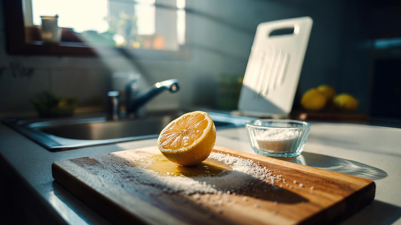 The salt + lemon paste that whitens chopping boards : how acid and abrasion kill bacteria naturally