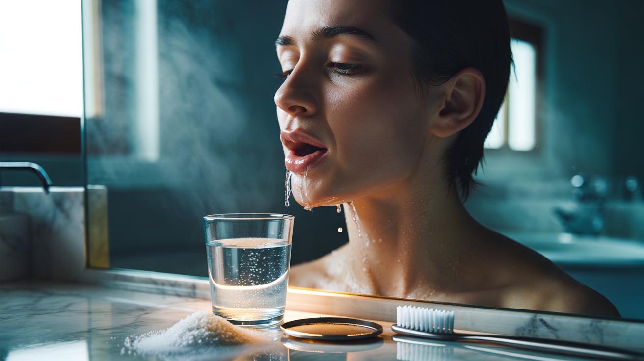 The salt water gargle that eliminates bad breath germs fast : how it rebalances mouth pH naturally