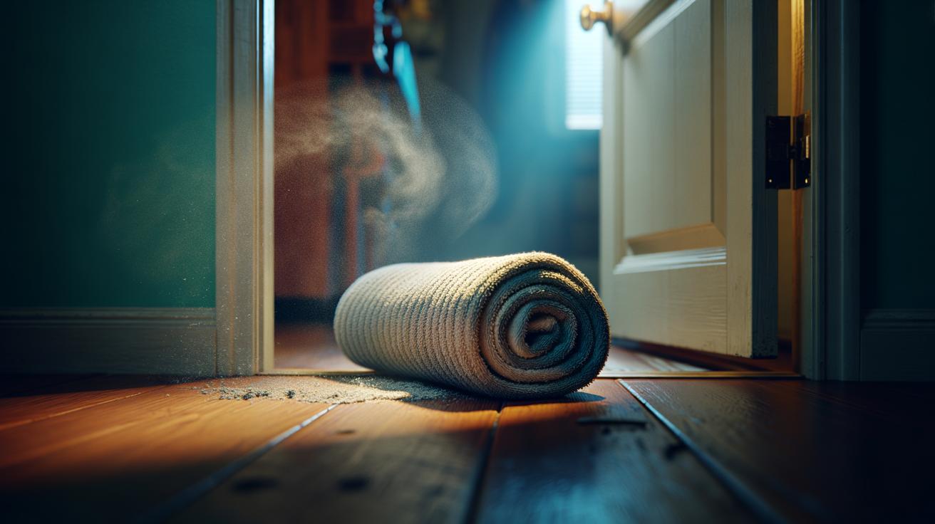 The towel-under-door fix that traps dust: how fabric fibres catch airborne particles