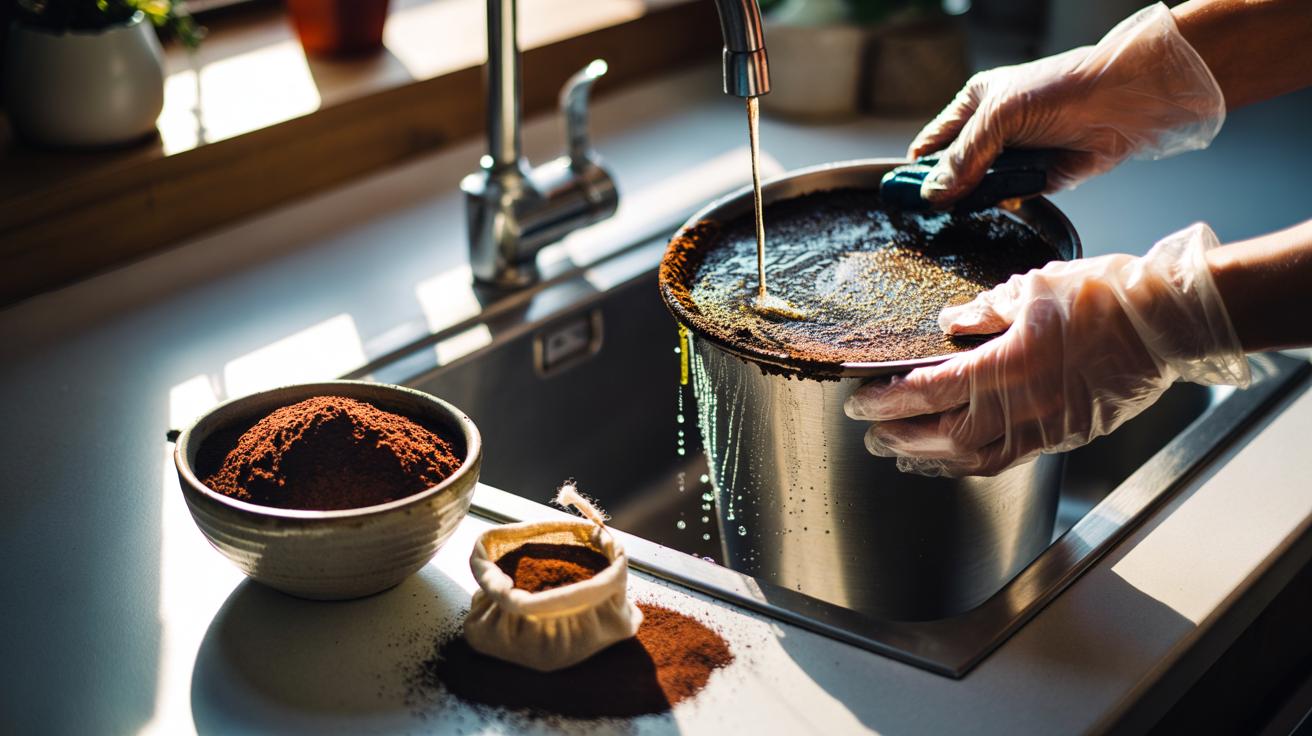 The used coffee grounds scrub that deodorises bins : how caffeine neutralises smells for weeks