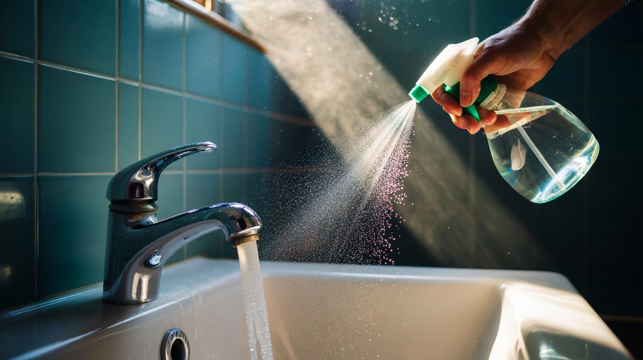 The vinegar spray melts mineral stains: why hard water marks vanish on contact