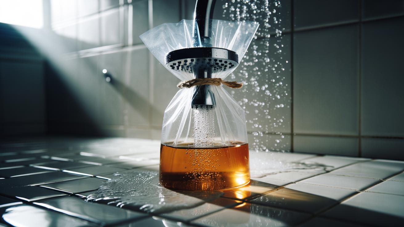 The warm-vinegar flush that clears showerhead buildup: how heat boosts mineral removal