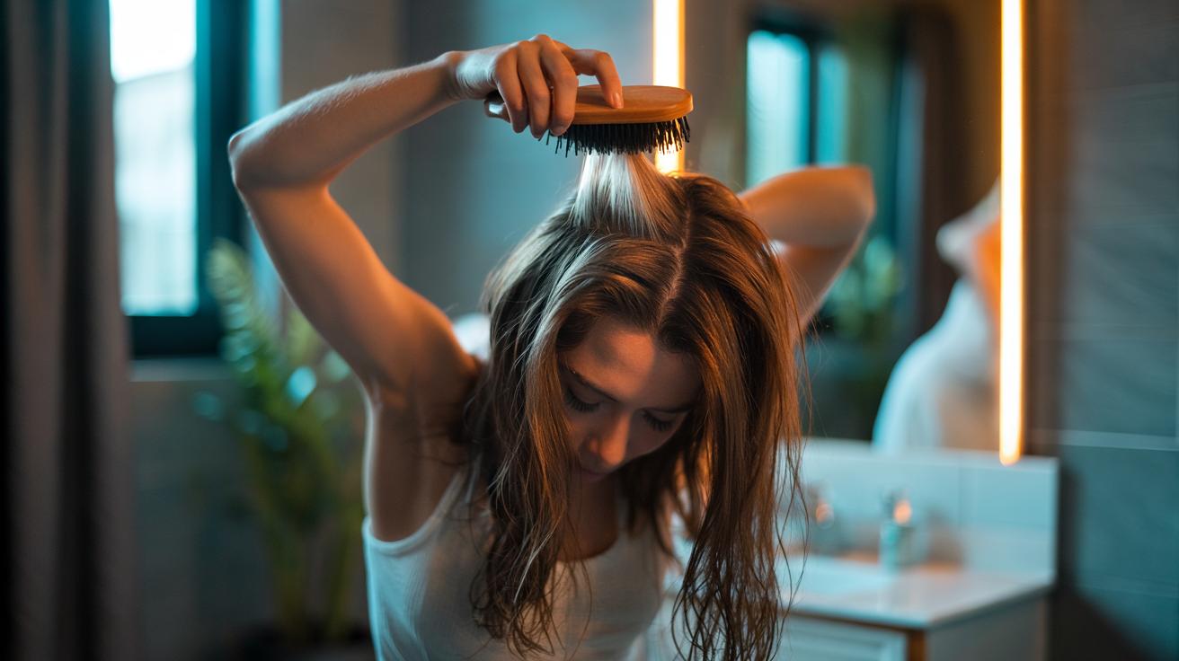Why brushing your hair upside down improves circulation and volume