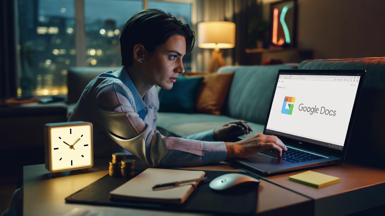 Illustration of the 15-minute Google Docs side hustle paying £800 a month from your sofa