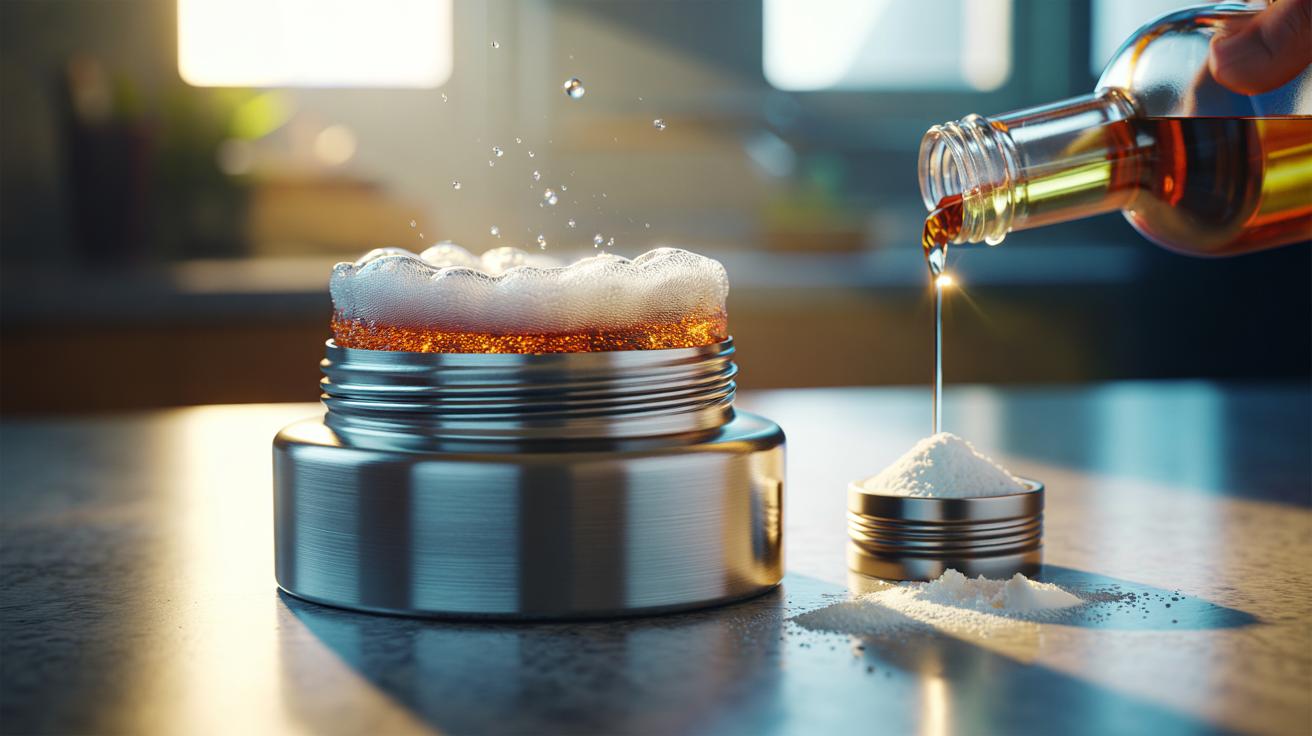 The baking soda + vinegar bottle that cleans thermos flasks : how fizz reaches every corner