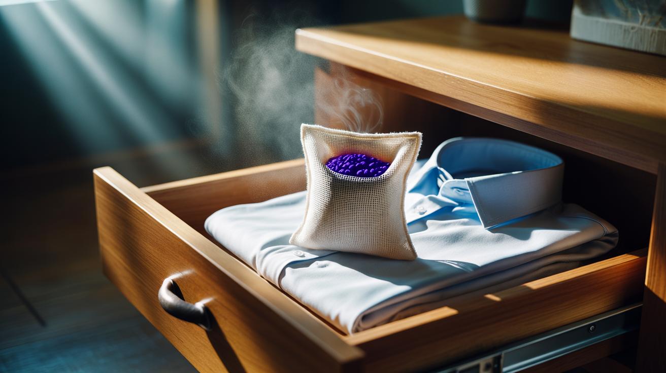 The charcoal sachet in drawers that stops musty smells forever : how carbon traps moisture
