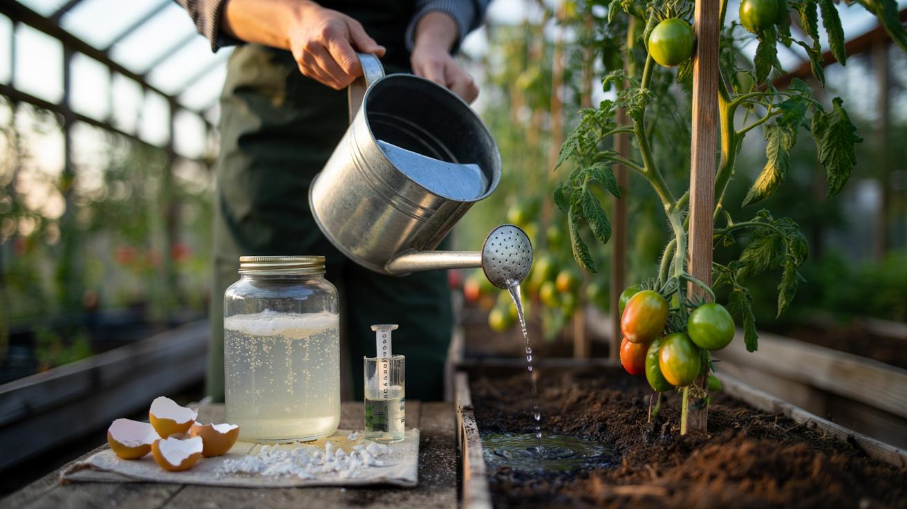 The eggshell + vinegar tea that stops tomato blossom-end rot : how liquid calcium saves every fruit
