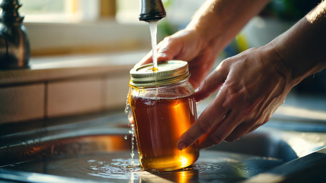 The Honey Jar Lid Hack That Prevents Sticky Messes – How Warm Water Rinse Keeps Threads Clean