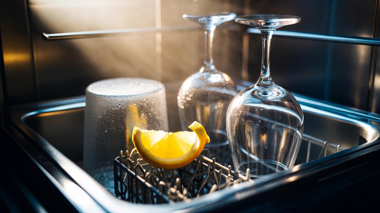 The lemon rind in the dishwasher that makes glasses sparkle : how oils cut limescale fast