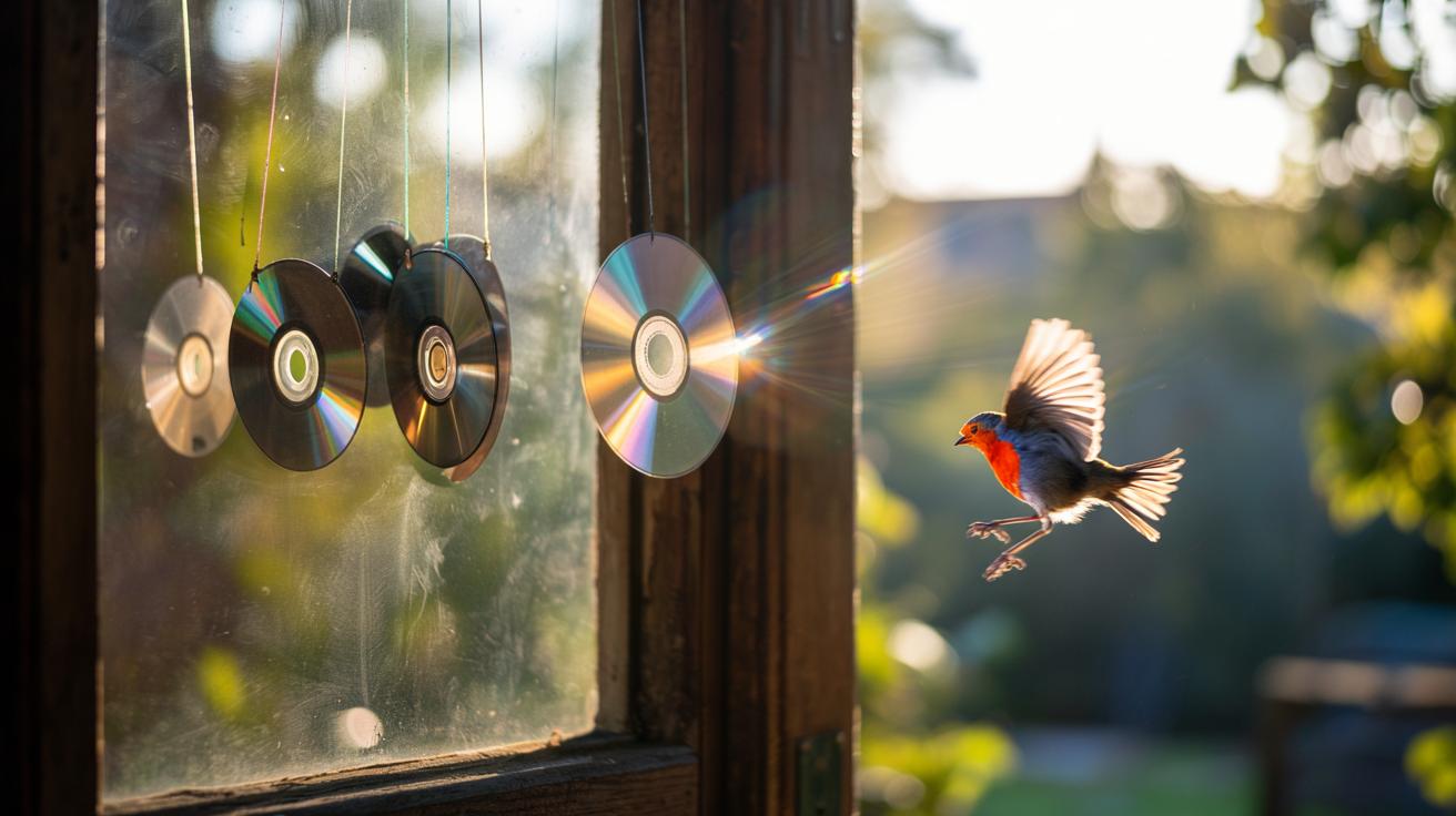 The old CD trick that scares birds from windows : how reflection stops crashes all day