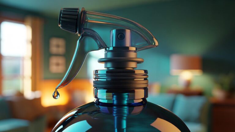 Illustration of the rubber O-ring gasket inside a trigger spray bottle sealing the neck and piston to prevent leaks
