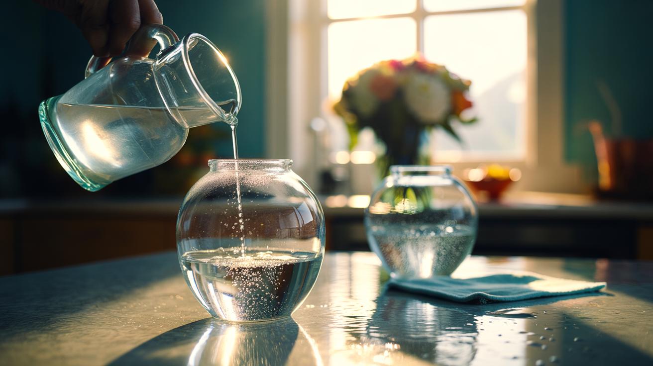 The vinegar rinse that restores shine to cloudy vases : how acid dissolves hard-water film