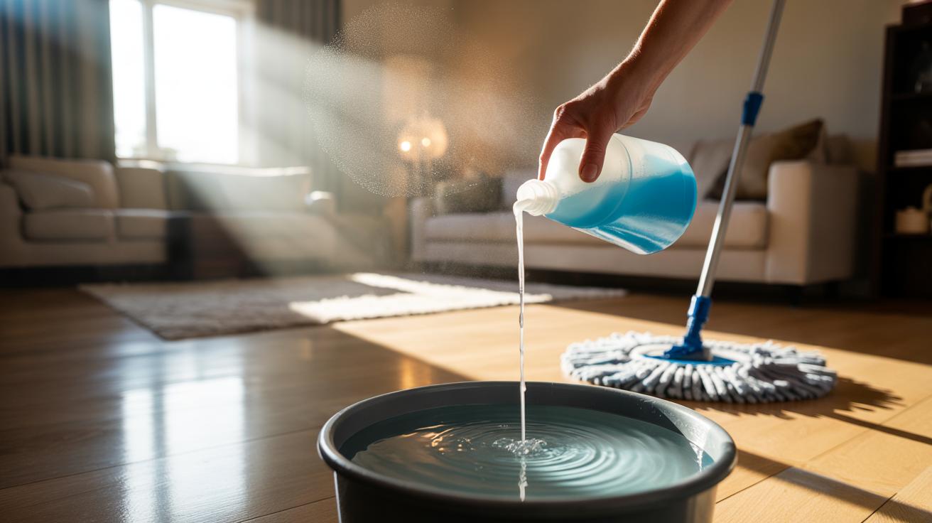 Why housekeepers always add fabric softener to mop water – floors stay cleaner longer